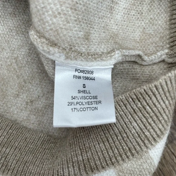 Lena thick beige Neutral Plaid Sweater Dress Size S Cozy Cottagecore - Picture 5 of 6